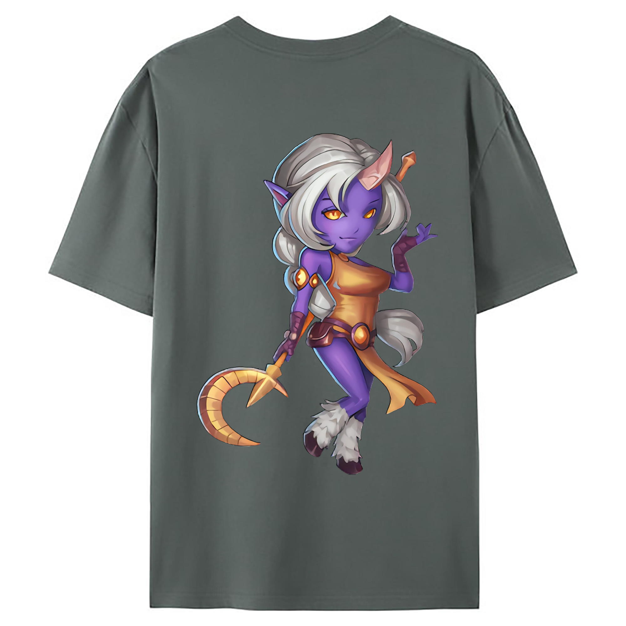 （画像用） リーグ・オブ・レジェンド League of Legends LOL 綿100％ メンズ半袖Tシャツ（バックプリント） 通気性